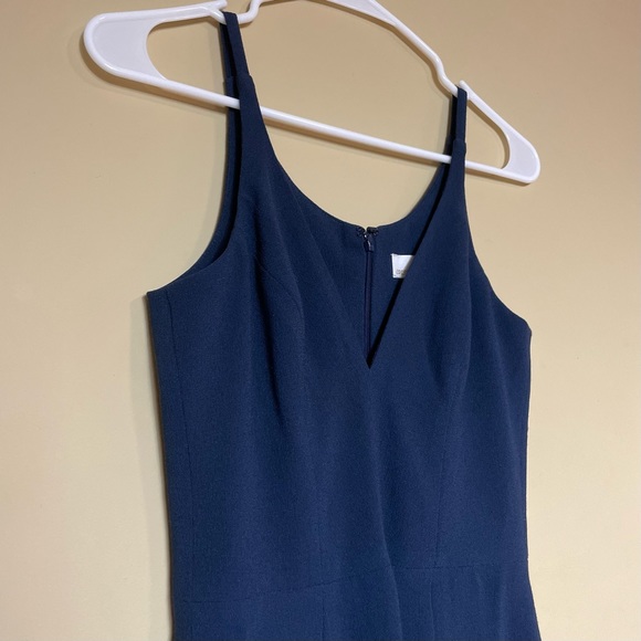 Dress The Population NWT ‘Iris’ V-Neck Side Slit Gown in ‘Midnight Blue’ Size XS - Picture 9 of 16
